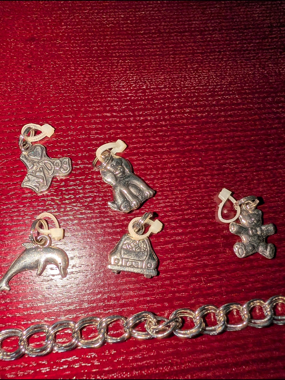 Silver Charm Bracelet Set